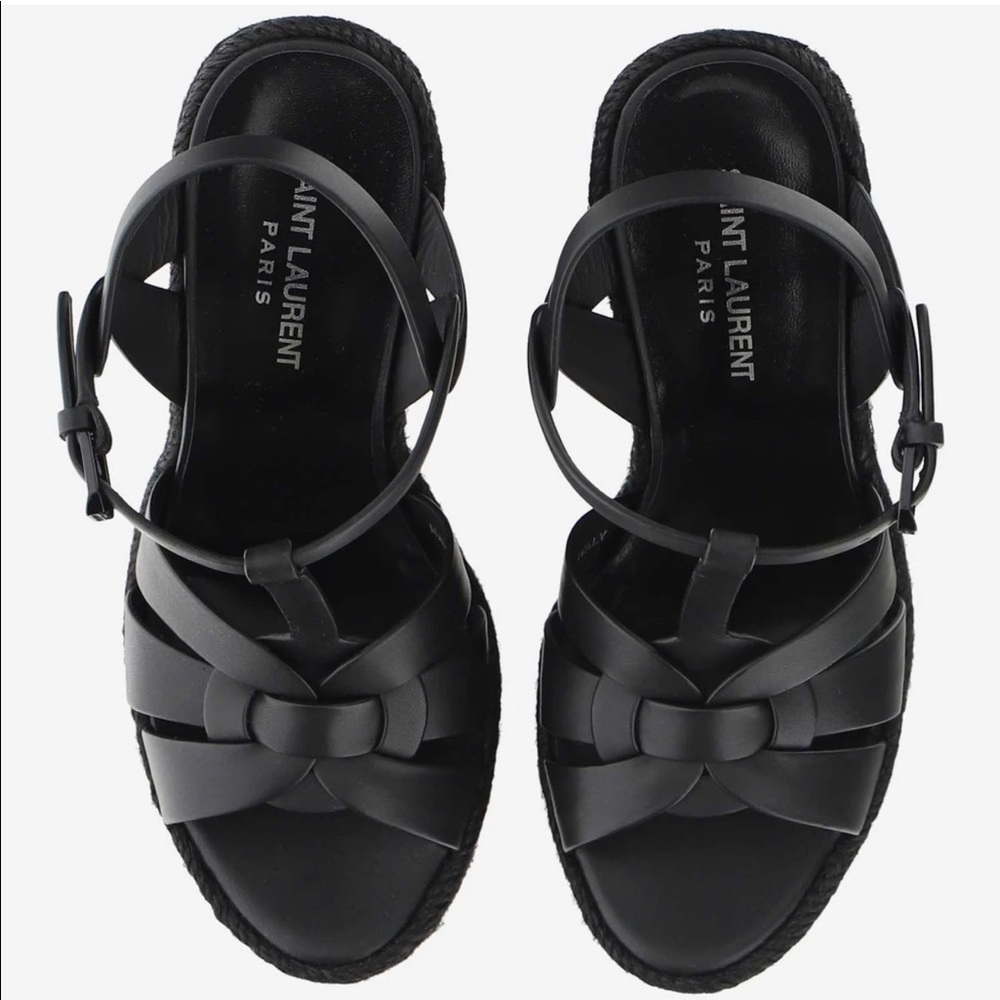 Saint Laurent Tribute Wedge Espadrilles